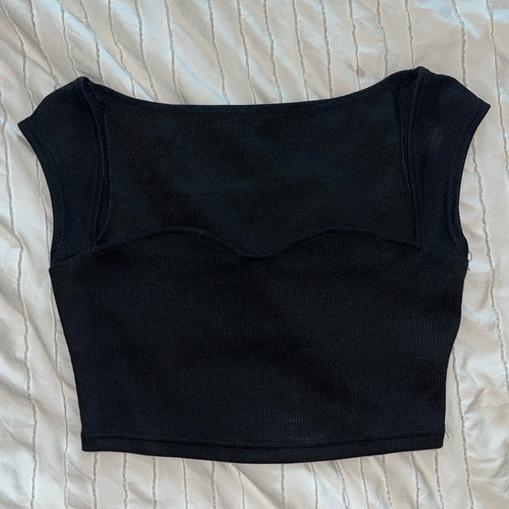 SHEIN Sweetheart Neckline Crop Top